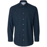 SLHSLIMSOHO-Detail Shirt LS NOOS, Navy Blazer/Aop: aop, XL