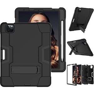 iPad Pro 12,9 inch hoesje 2021 5e generatie: zware militaire kwaliteit drop getest schokbestendig full body bescherming met standaard en strap case voor iPad Pro 12,9 inch 5e generatie 2021