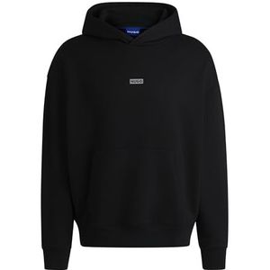 Loose-fit hoodie van katoenen badstof met logodetails