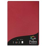 Clairefontaine 4212C verpakking met 50 kaarten pollen 120g, DIN A4, 21 x 29,7 cm, kersenrood