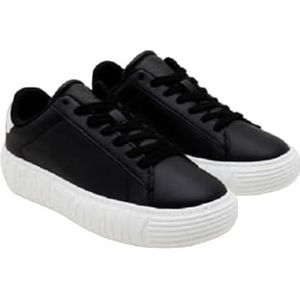 Tommy Jeans - Tjw ESS - Sneakers - Zwart - Leer