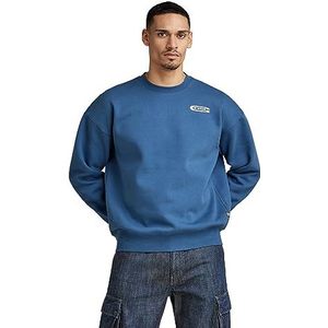 G-STAR RAW Heren Old Skool Back Gr Loose Sw Sweats, blauw (Rank Blue D23994-d425-868), L