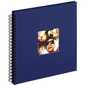 walther design fotoalbum blauw 30 x 30 cm spiraalalbum met omslaguitsparing, Fun SA-110-L