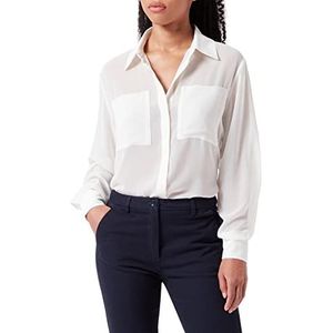 Sisley Womens 593YLQ01U Shirt, Bianco 10R, M