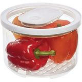 iDesign iD Verse BPA-vrije gerecyclede kunststof producten keuken opbergkom, koelkast organizer, geschikt voor fruit en groenten opslag, groot, helder/wit/groen