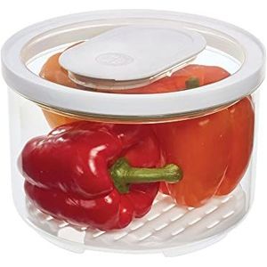 iDesign iD Verse BPA-vrije gerecyclede kunststof producten keuken opbergkom, koelkast organizer, geschikt voor fruit en groenten opslag, groot, helder/wit/groen