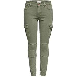 ONLY Missouri Skinny Cargo Broek met enkelmanchet, oil green, 34W / 32L