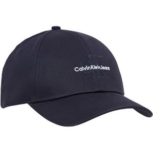 Calvin Klein Jeans Heren Mono Logo Embro Cap Cap, Zwart, OS, Zwart, one size