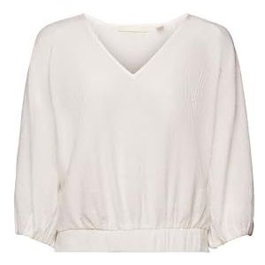 edc by ESPRIT Dames 053CC1F309 blouse, 110/Off White, XXS, 110, gebroken wit, XXS