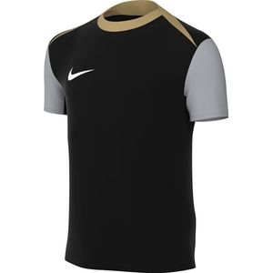 Nike FD7597-011 Dri-Fit Academy Pro 24 SS Top K T-shirt Unisex ZWART/JERSEY GOUD/WOLF GRIJS/WIT Maat S, Zwart/Jersey Goud/Wolf Grijs/Wit, S