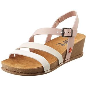Art I Live, sandalen met sleehak voor dames, roze-wit, 36 EU, wit (Rose White), 36 EU