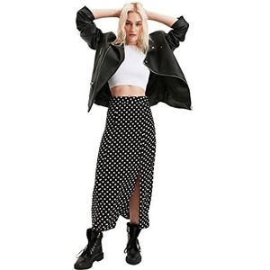 Trendyol Dames zwarte polka dot rok, 38