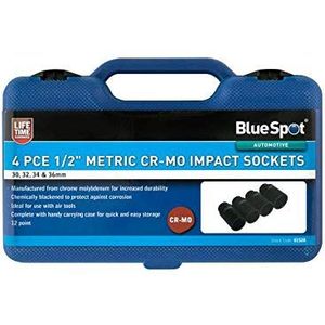 BlueSpot Tools 01528 Metrisch Cr-Mo Impact Sockets (30-36mm), zwart