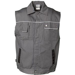 Planam vest Canvas 320, maat XXXL, grijs/zwart, 2163064
