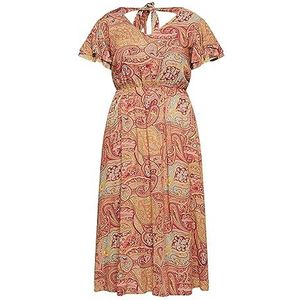 usha FESTIVAL Damesjurk met paisley-print 15827048-US04, bordeaux meerkleurig, S, Jurk met paisley-print, S