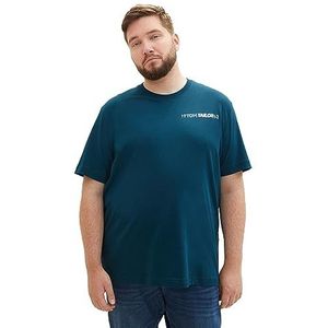 TOM TAILOR Heren Plussize T-shirt, 21179 - Deep Pond Green, 5XL