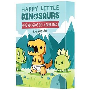 TeeTurtle TEEHLD03ES Happy Little Dinosaurs - De gevaren van de puberteit kaartspellen, uitbreiding in het spaans