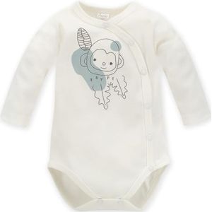 Pinokio Bodysuits voor babyjongens, lange mouwen, buttoned ondergoed, Ecru Fox, 56