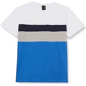 Geox Heren M T-shirt, optisch wit/rood, XXL, Optisch wit/Royal, XXL