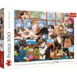 Katten Familie Puzzel (500 stukjes)