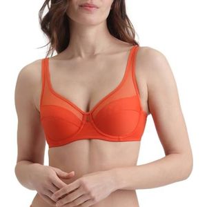 DIM Dames - Generous Classic BH x1 | Perfecte grip voor royale borsten | dikke en rekbare microvezel | U-rug en brede bandjes | Moderne look en absoluut comfort, Pompoen, 70B