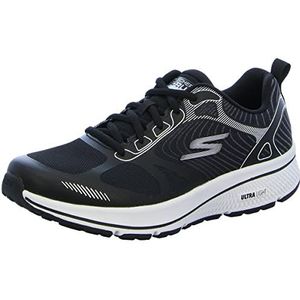 Skechers Heren Go Run Consistent Sneaker, Zwart Textiel Synthetische Witte Trim, 41.5 EU