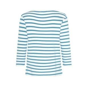 BRAX Dames Style Colletta Interlock Light Striped shirt met lange mouwen, hemelsblauw, 36