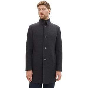 TOM TAILOR Heren 1037407 wollen jas, 32525-Grey Big Herringbone Optic, XXL, 32525 - Grey Big Herringbone Optic, XXL