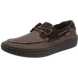 Clarks Heren Higley Tie Boat Shoe, Brown Combi, 43 EU, Brown Combi, 43 EU