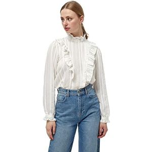 Minus Dames Sistine Shirt, Broken White Gestreept, 34