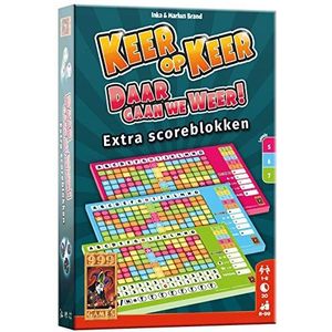 999 Games - Keer op Keer Scoreblok 3 stuks Level 5, 6 en 7 Dobbelspel - vanaf 8 jaar - Een van de beste spellen van 2019 - Inka & Markus Brand - Roll and write - 999-KEE04, meerkleurig