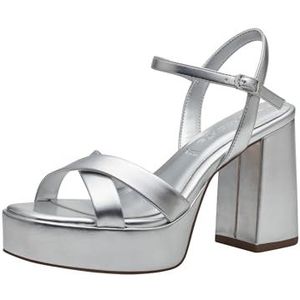 Tamaris - 1-28051-42 - Damessandalen - Zilver - Hak 9,5 cm