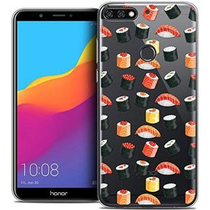 Caseink Hoes voor Huawei Honor 7C (5.99) beschermhoes case [Crystal beschermhoes case gel HD-collectie Foodie Design Sushi - flexibel - ultra dun - gedrukt in Frankrijk