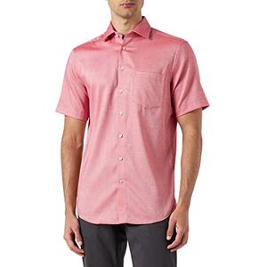 Seidensticker Men's Regular Fit Shirt met korte mouwen, rood, 40, rood, 40