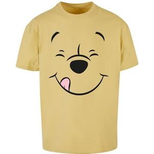 Mister Tee Heren T-shirt Disney 100 Winnie de Poeh Face oversized T-shirt, print T-shirt voor mannen, oversized fit, streetwear, Palemoss, L