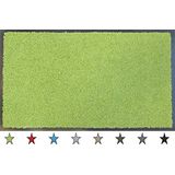 oKu-Tex Eco-Clean vuilvangmat, voetmat, loper, antislip en wasbaar, gerecycled, voor binnen, groen, 90 x 120 cm