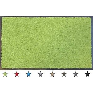 oKu-Tex Eco-Clean vuilvangmat, voetmat, loper, antislip en wasbaar, gerecycled, voor binnen, groen, 90 x 120 cm