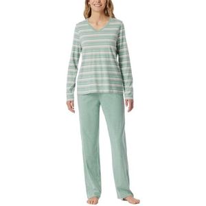 Pyjama's - Gestreepte Top - Effen Broek - Zachte Single Jersey
