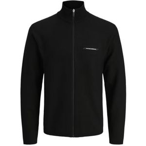 JACK & JONES Heren Jcofusion Knit Zip Cardigan, zwart, XS