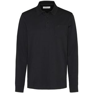 bugatti heren polo 1/1 mouw, zwart, S