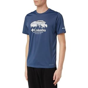 Columbia Shirt Hike™ Graphic SS Tee Blauw XS Heren, Blauw, XS