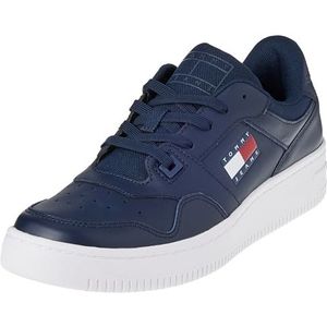 Tommy Jeans TJM Retro Basket Ess Em0em01395 Cupsole Sneaker voor heren, Blauw Donker Nacht Navy, 41 EU