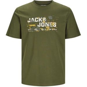 Jack & Jones Jcooutdoor Logo Tee Ss Crew Neck Sn, cypress, S