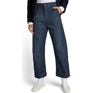 G-STAR RAW Dames Eve 3D High Waist Wide Leg Jeans, Zwart (Worn in Leaden C922-c776), 31W x 34L