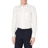Pure - Overhemd - Ecru - 100% Katoen - Lange Mouw - Kent Kraag - Poplin - Met Borstzak