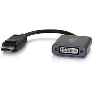 C2G DisplayPort manspersoon to DVI-D Dual Link Vrouwelijke 4K Active Adapter Zwart, DisplayPort Compatibel met Apple Cinema Displays, Microsoft, Dell, HP, Intel, ASUS, Alienware, Lenovo en meer