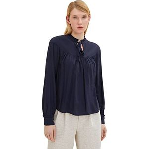 TOM TAILOR Denim Dames blouse 1036949, 10360 - Real Navy Blue, M