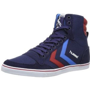 Hummel Slimmer Stadil High uniseks-volwassene Hoge sneakers, Blue Blau Medival Blue 8542, 39 EU