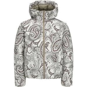 JACK & JONES Heren JORVESTERBRO Puffer Jacket AW24 SN bufferjas, Silver Birch/Detail: AOP, L, Silver Birch/Detail:aop, L