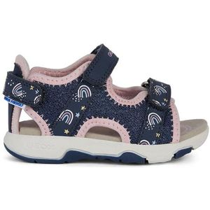 Geox B Multy Girl Sandalen voor jongens en meisjes, marineblauw/LT PINK, 26 EU, Navy Lt Pink, 26 EU